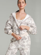 Thumbnail 2 of Plush Fleece Zip Hoodie - Snow Camo, 2 of 5