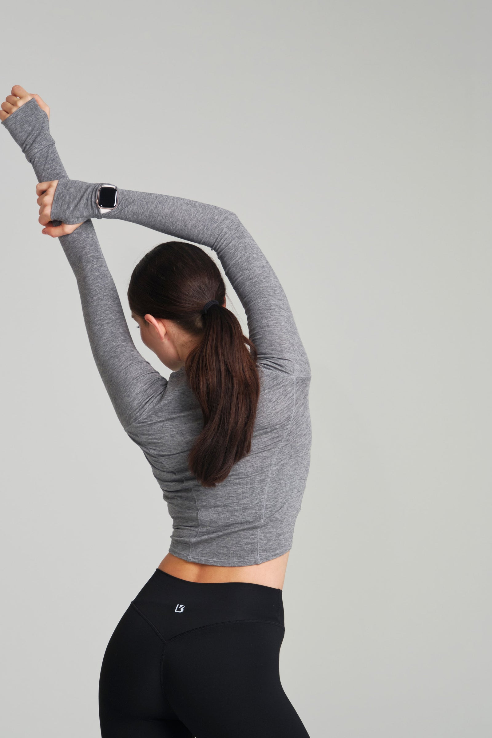 Base Layer Long Sleeve Waist Top - Heather Grey