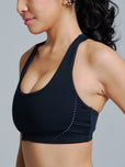 Colorado Fleece Sports Bra - Onyx Black