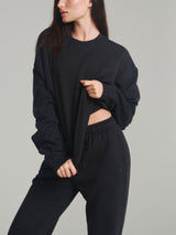 Thumbnail 2 of Threads Crew Pullover - Onyx Black, 2 of 5