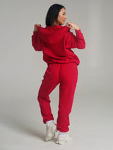 Thumbnail 2 of Threads Zip Hoodie - Lipstick Red, 2 of 6