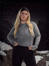 Thumbnail 1 of Base Layer Long Sleeve Waist Top - Heather Grey, 1 of 5