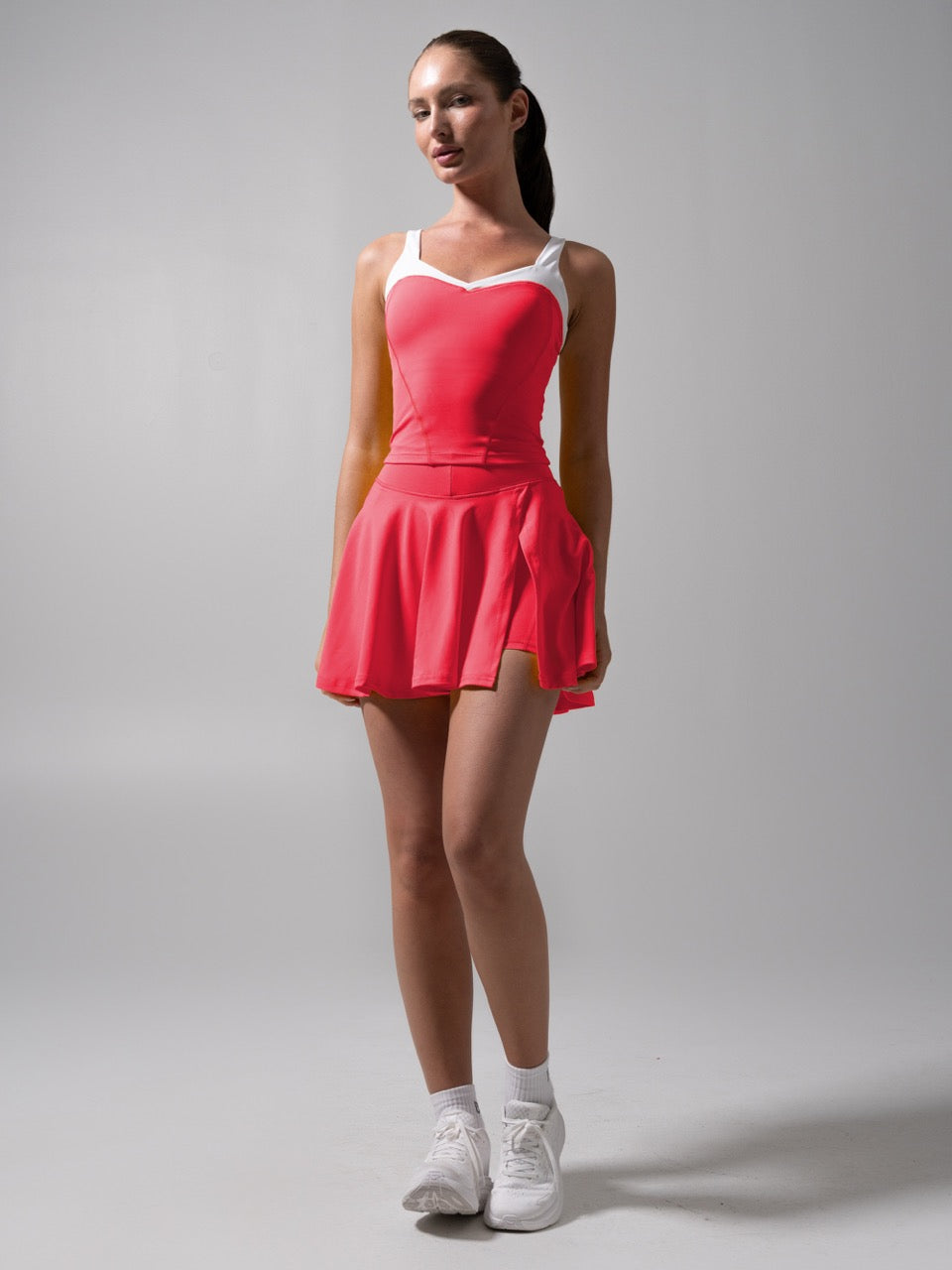 Served Waist Tank - Punch and White