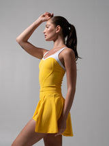 Thumbnail 4 of Served Waist Tank - Pineapple and White, 4 of 5