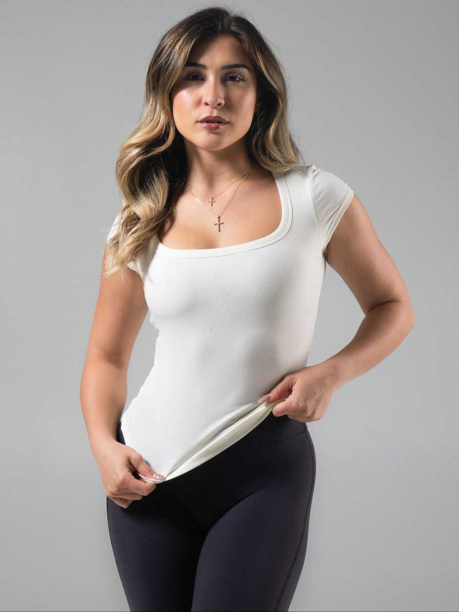 Brami Scoop Tee - Ivory
