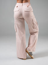 Thumbnail 4 of Wide Leg Cargo Pant - Strawberry Milk, 4 of 6