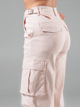Thumbnail 1 of Wide Leg Cargo Pant - Strawberry Milk, 1 of 6