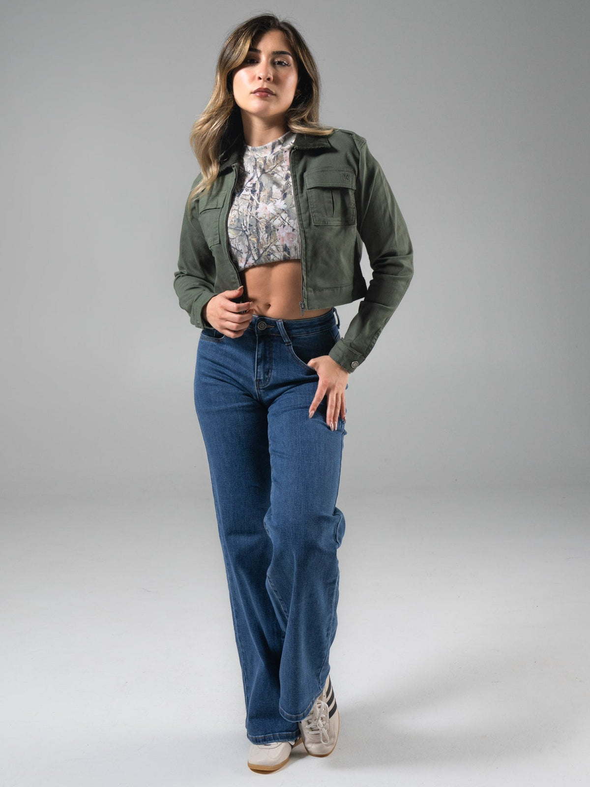 Cheeky Straight Leg Mid Rise Jeans - Medium Wash