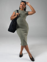 Thumbnail 7 of Brami Tee Shirt Dress - Olive Juice, 7 of 7