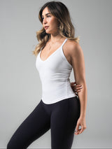 Thumbnail 4 of Brami V Neck Tank - White, 4 of 5