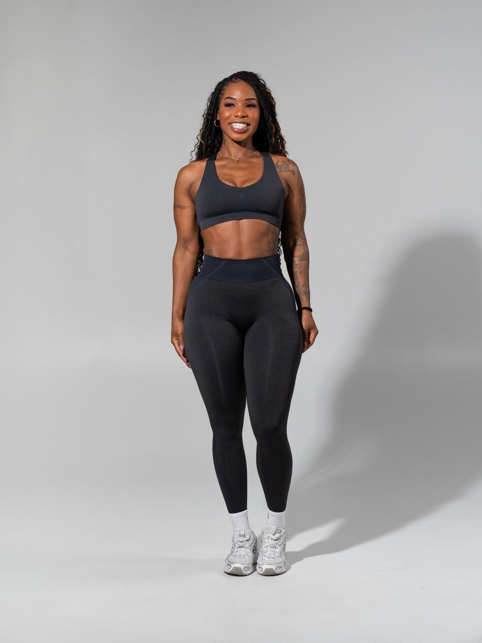 **PREORDER**Shade Seamless Legging - Heather Black and Charcoal