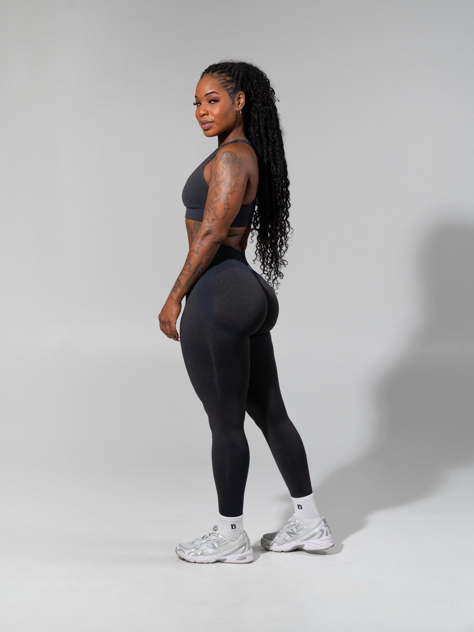 **PREORDER**Shade Seamless Legging - Heather Black and Charcoal