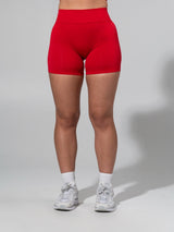 Thumbnail 4 of **PREORDER** Miracle Seamless Hip Rise Short 4.5" - Heather Lipstick Red, 4 of 11