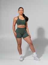 Thumbnail 2 of **PREORDER** Miracle Seamless Hip Rise Short 4.5" - Heather Limon Pepino, 2 of 7