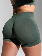 Thumbnail 1 of Miracle Seamless Mid Rise Short 4.5" - Heather Limon Pepino, 1 of 6