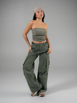 Thumbnail 2 of Brami Tube Top - Olive Juice, 2 of 6