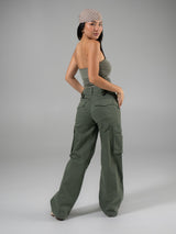Thumbnail 5 of Wide Leg Cargo Pant - Timber, 5 of 5