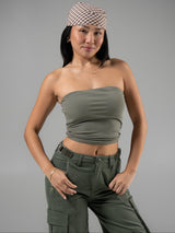 Thumbnail 1 of Brami Tube Top - Olive Juice, 1 of 6