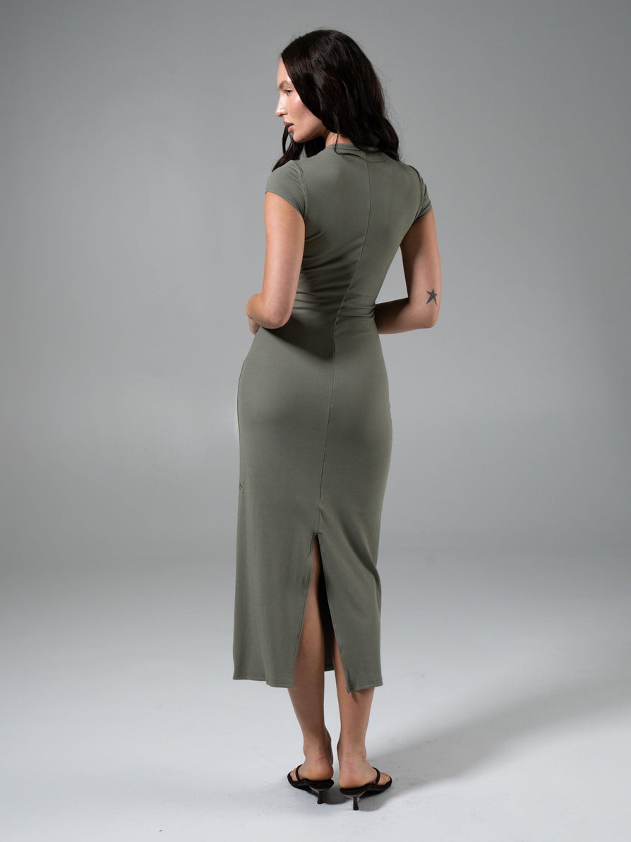 Brami Tee Shirt Dress - Olive Juice