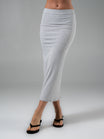 Nimbus Rib Midi Skirt - Heather Grey