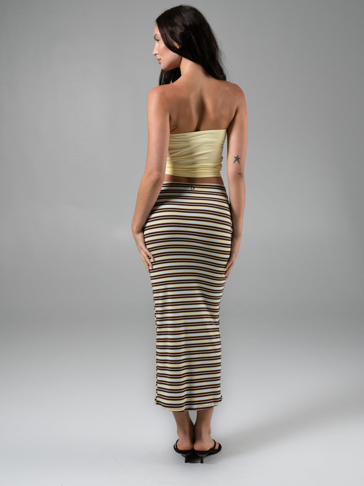 Nimbus Rib Midi Skirt - Multi Stripe