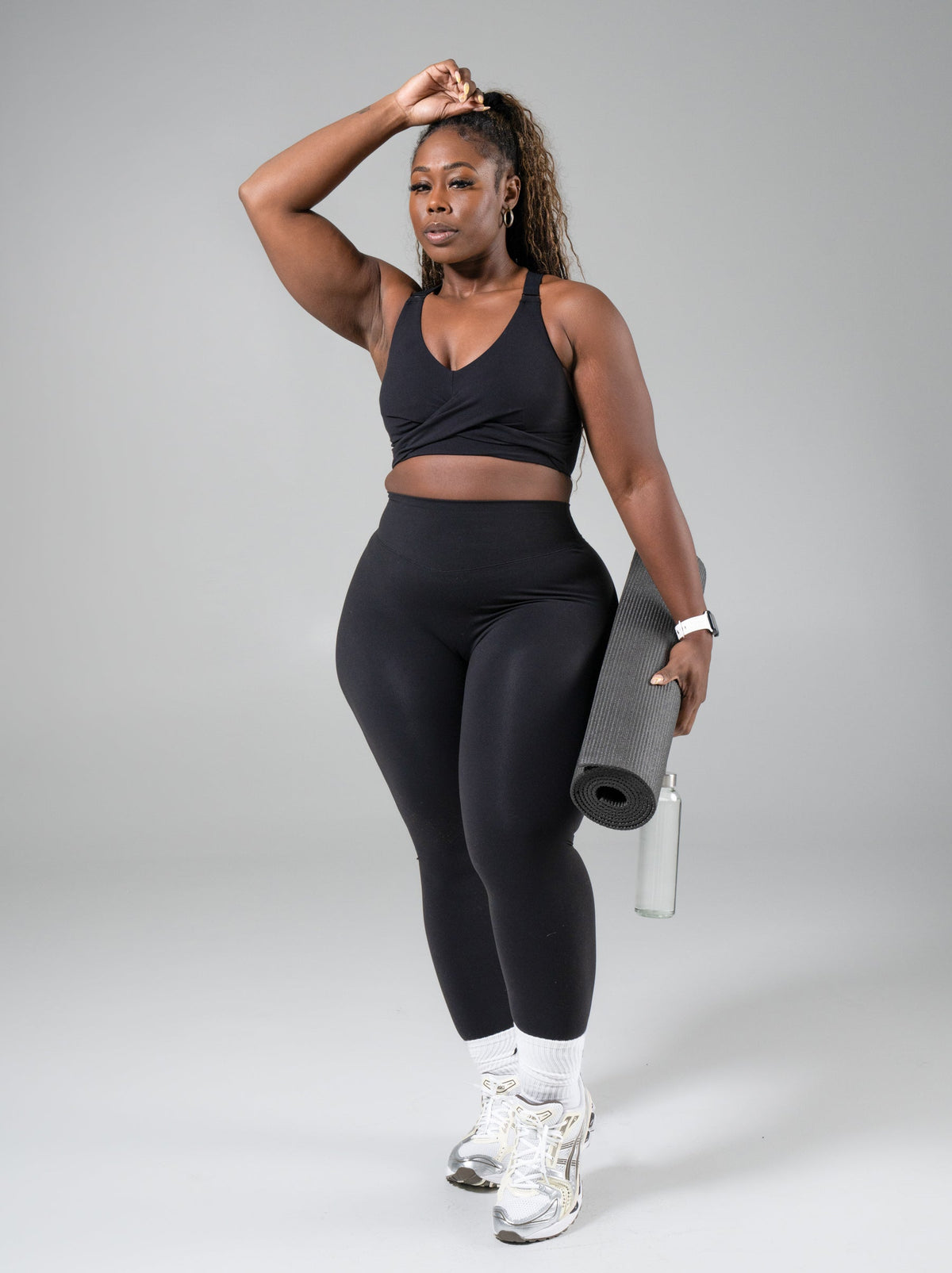 Candy Wrap Sports Bra - Onyx Black