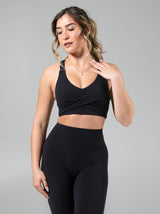 Thumbnail 1 of Candy Wrap Sports Bra - Onyx Black, 1 of 6