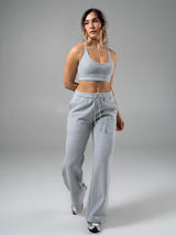 Thumbnail 1 of Plush Fleece Straight Leg Sweat Pant - Heather Grey, 1 of 6