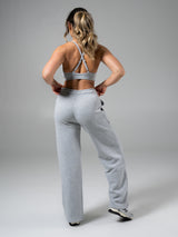 Thumbnail 2 of Plush Fleece Straight Leg Sweat Pant - Heather Grey, 2 of 6