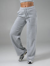 Thumbnail 5 of Plush Fleece Straight Leg Sweat Pant - Heather Grey, 5 of 6