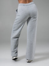Thumbnail 6 of Plush Fleece Straight Leg Sweat Pant - Heather Grey, 6 of 6