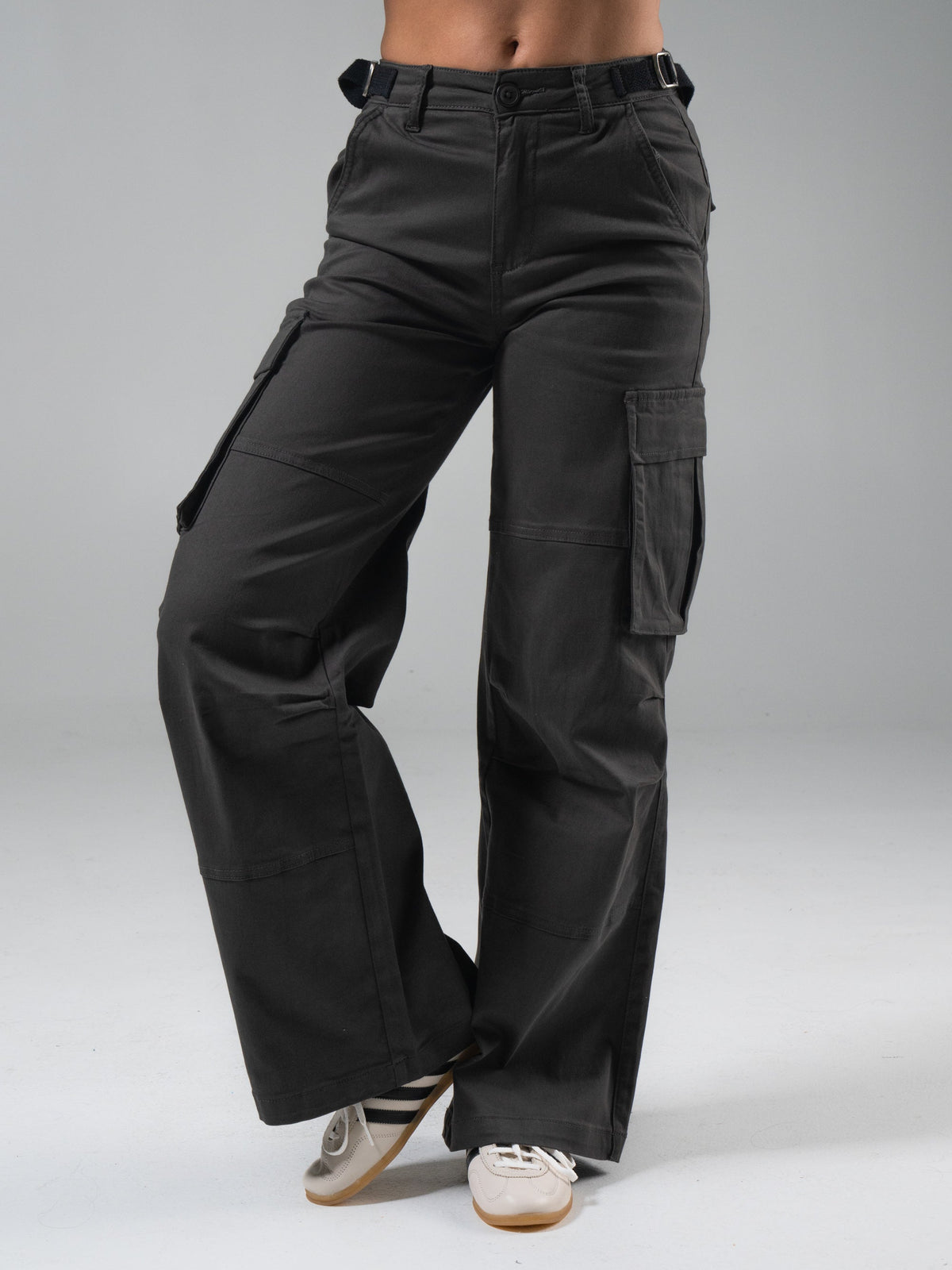 Wide Leg Cargo Pant - Vintage Black
