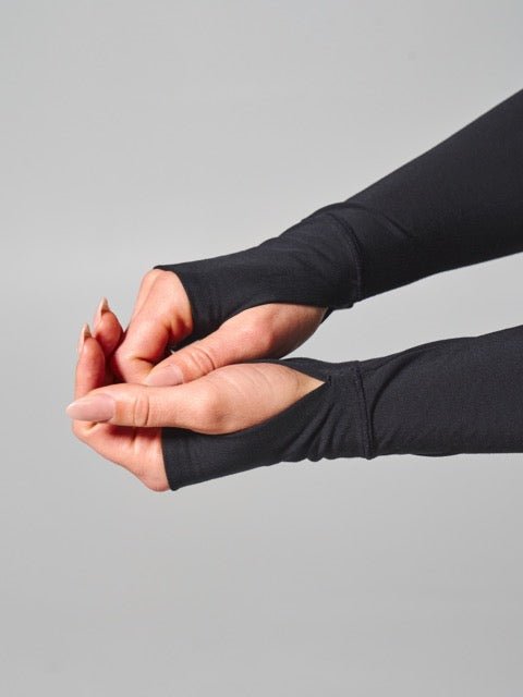 Halo Long Sleeve Baby Tee - Onyx Black