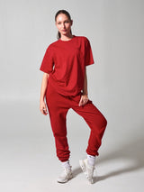 Thumbnail 2 of Essential Short Sleeve Tee - Lipstick Red, 2 of 4