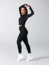 Thumbnail 2 of Storm Waist Top - Onyx Black, 2 of 5