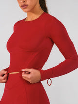 Thumbnail 1 of Storm Waist Top - Lipstick Red, 1 of 6