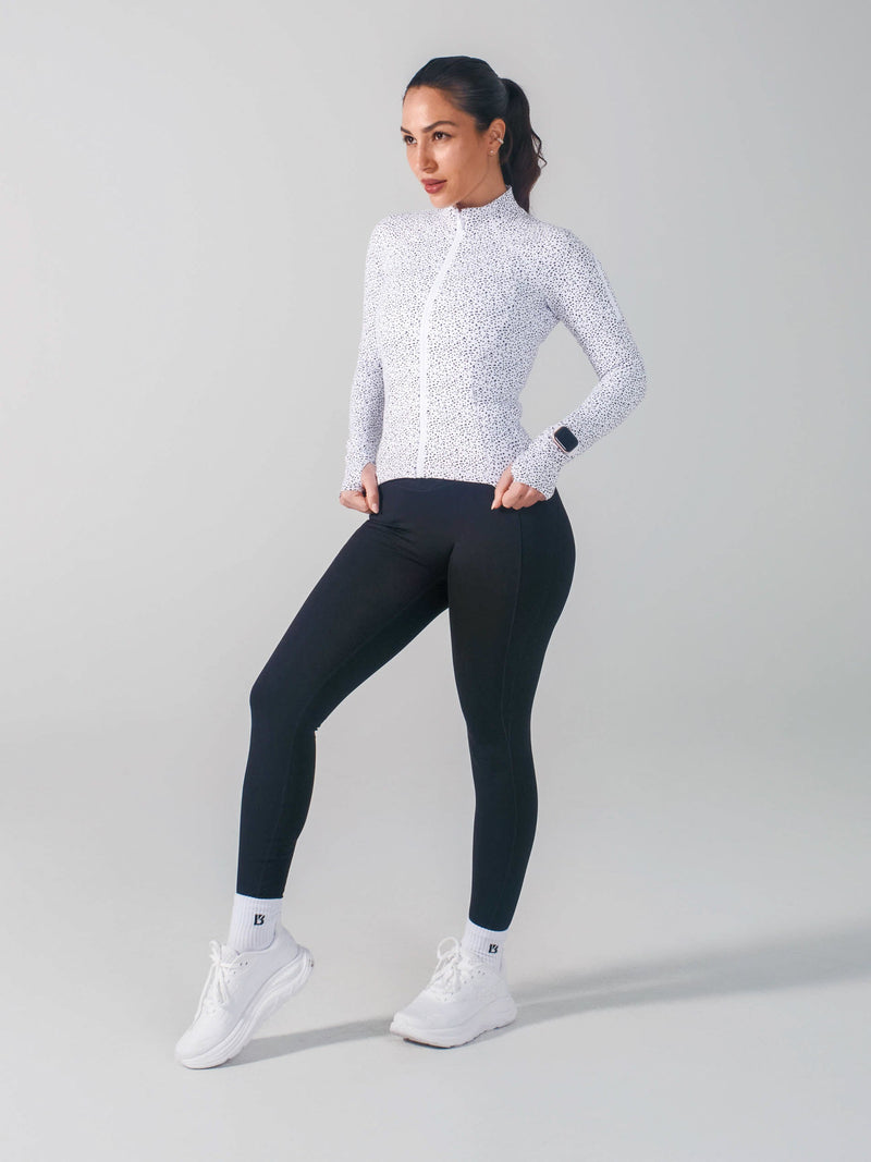 Elysium Zip Jacket - Dalmation Print