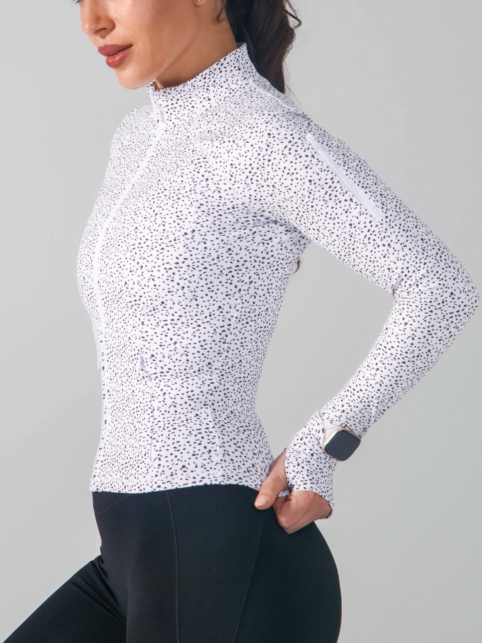 Elysium Zip Jacket - Dalmation Print