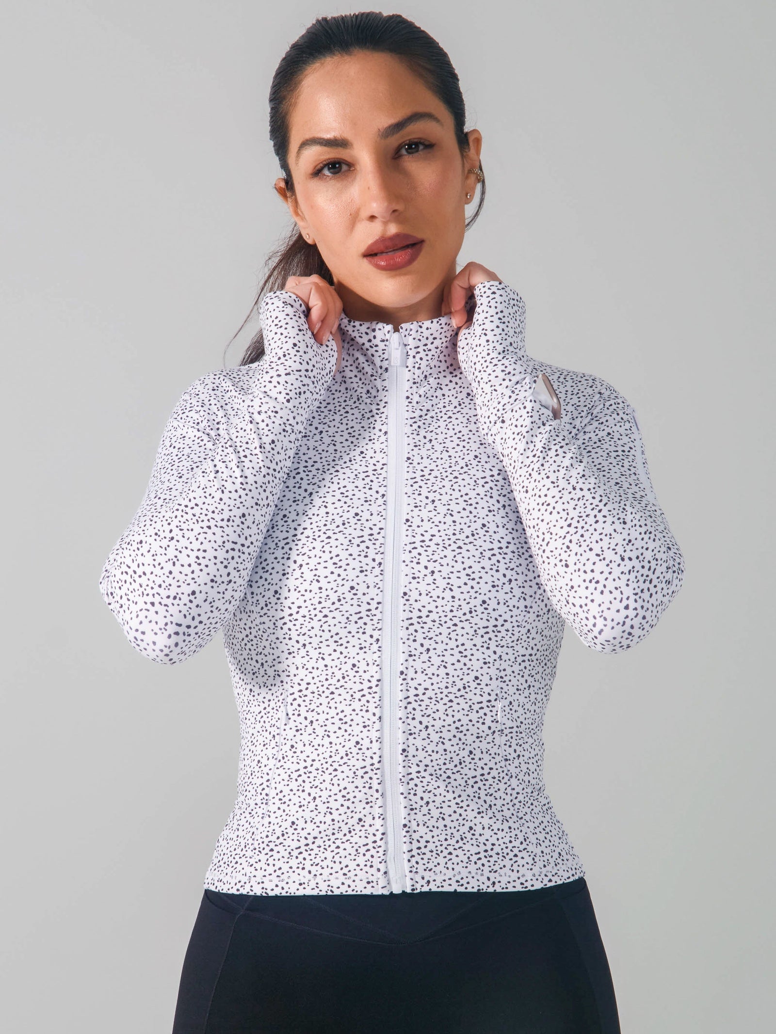 Elysium Zip Jacket - Dalmation Print