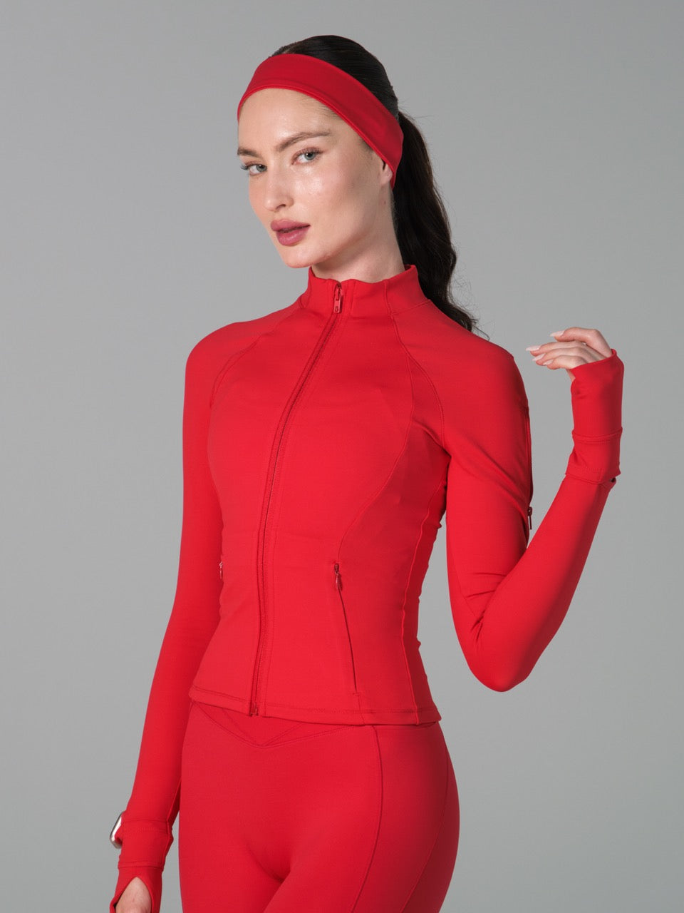 Elysium Zip Jacket - Lipstick Red