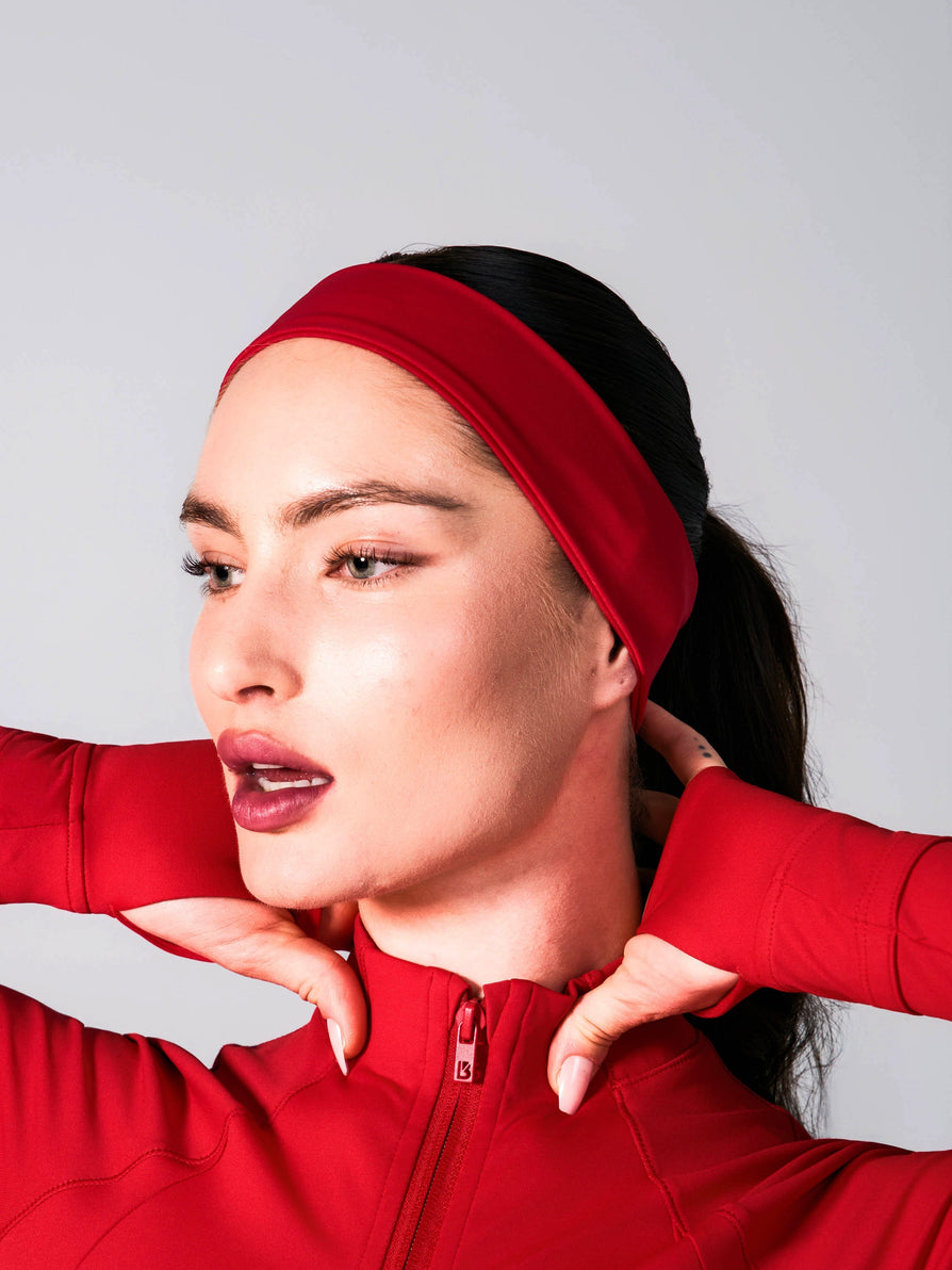 Airbrush Headband - Lipstick Red