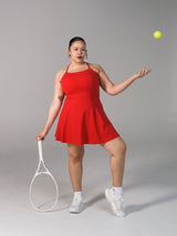 Thumbnail 1 of Bend and Snap Dress - Lipstick Red, 1 of 5