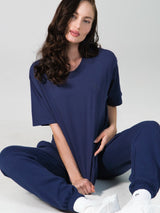 Thumbnail 3 of Essential Short Sleeve Tee - Baked Blue, 3 of 4