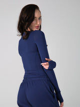 Thumbnail 4 of Halo Long Sleeve Hip Tee - Baked Blue, 4 of 4