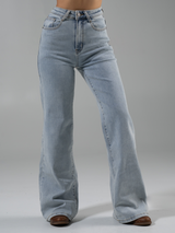 Thumbnail 4 of Cheeky Straight Leg High Rise Jeans - Light Wash, 4 of 5