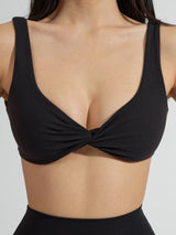 Thumbnail 4 of Twisted Sports Bra - Onyx Black, 4 of 7