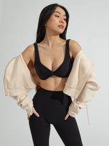 Thumbnail 2 of Twisted Sports Bra - Onyx Black, 2 of 7