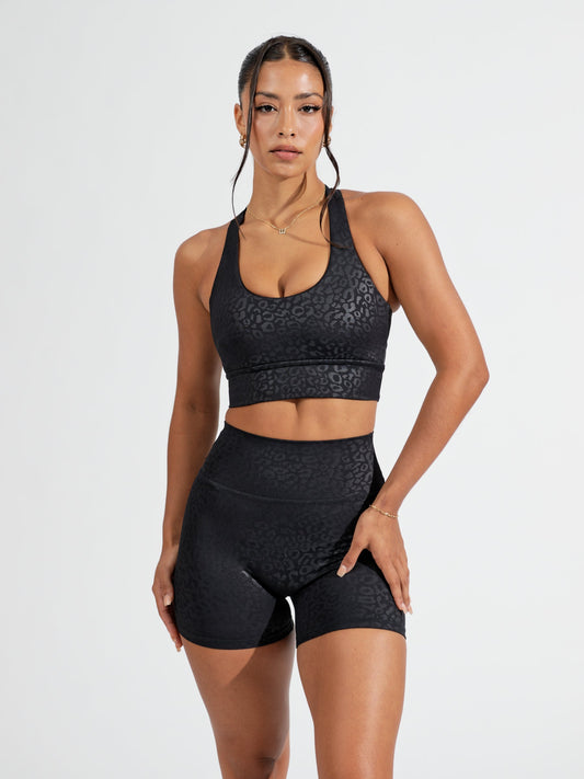 Rosa Sports Bra V2 - Black Leopard