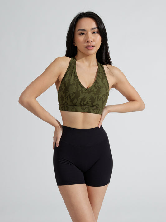 Confidential Sports Bra - Grounded Dark Olive