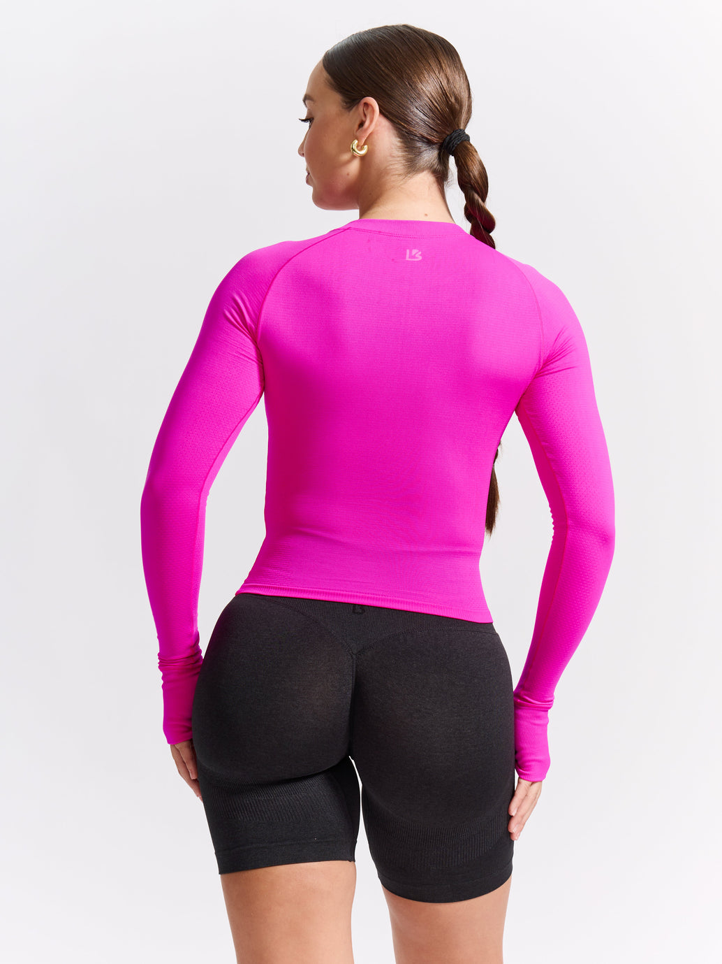 Seamless Long Sleeve Baby Tee - Hard Candy